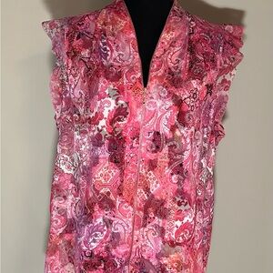 Tahari Pink Paisley Women's Top